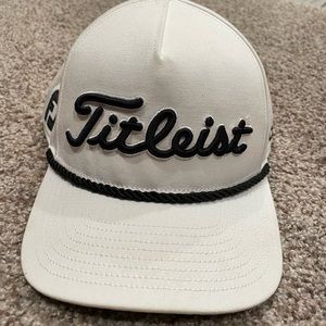 White & Black Titleist Cap SnapBack